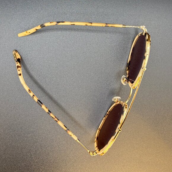 KREWE Matte Oyster 24K Polarized BRETON Sunglasses - Picture 4 of 11